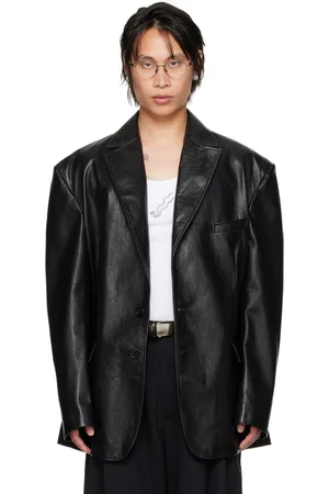 LU’U DAN CLOT Edition Oversized Tailored Faux-Leather Blazer