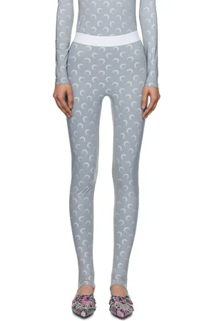 Marine Serre Silver All Over Moon Leggings