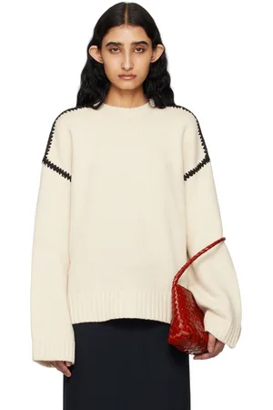 Totême Off-White Embroidered Sweater