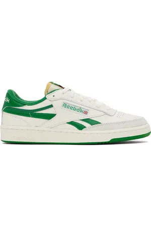 Reebok Off-White & Green Club C Revenge Vintage Sneakers