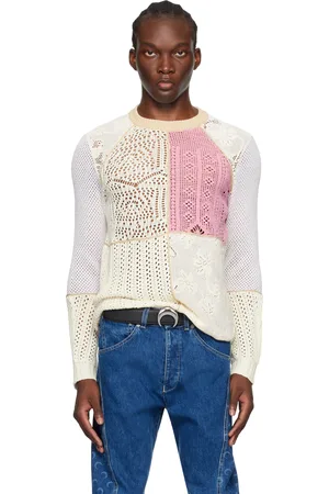 Marine Serre Beige & Pink Regenerated Sweater