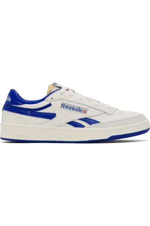 Reebok Off-White & Blue Club C Revenge Vintage Sneakers