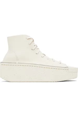 Y-3 Off-White Brick Court Hi Sneakers