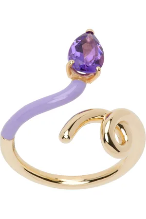 BEA BONGIASCA Gold & Purple Vine Ring