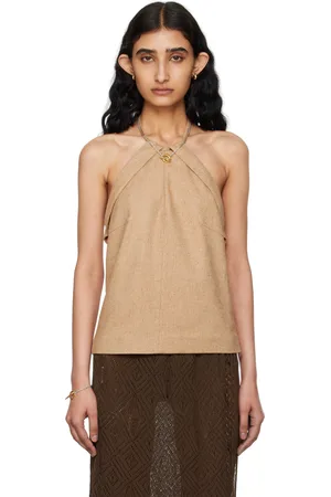 REMAIN Birger Christensen Tan Halter Neck Tank Top