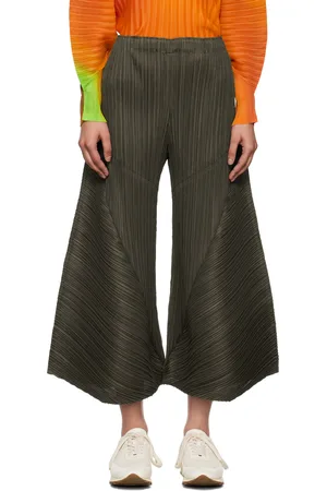 PLEATS PLEASE ISSEY MIYAKE Khaki Thicker Bottoms 2 Trousers