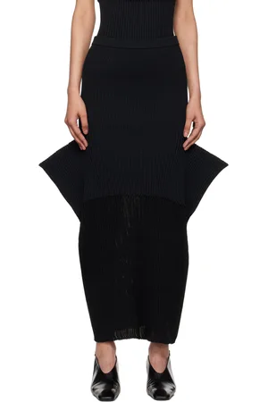 Issey Miyake Black Sensu Maxi Skirt