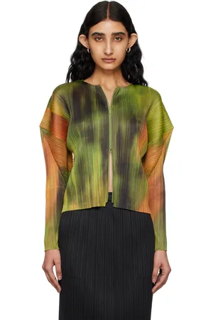 PLEATS PLEASE ISSEY MIYAKE Green Turnip & Spinach Jacket
