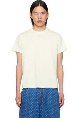 Ganni Off-White Rhinestone T-Shirt