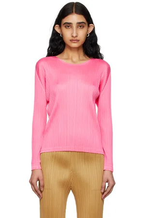 PLEATS PLEASE ISSEY MIYAKE Pink Monthly Colors February Long Sleeve T-Shirt