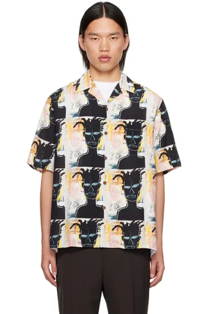 Wacko Maria Black & Off-White Printed Shirt