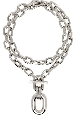 Paco rabanne Silver Double XL Link Pendant Necklace
