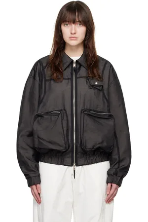 lesugiatelier Sheer Overlay Bomber Jacket