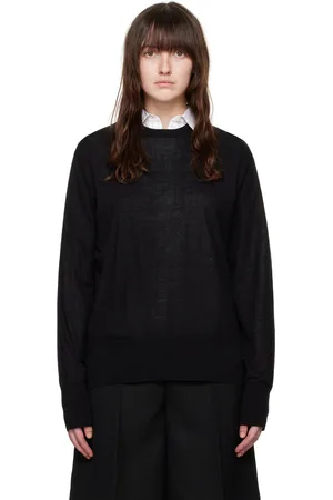 Totême Black Crewneck Sweater