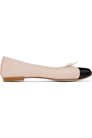 Repetto Pink & Black Flora Ballerina Flats