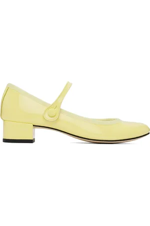 Repetto Yellow Rose Mary Jane Heels