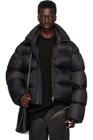 Rick Owens Black Porterville Zip Down Jacket