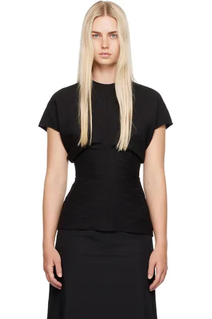 Totême Black Slouch Waist Blouse