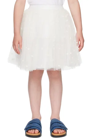 BONPOINT Kids Off-White Pois Skirt