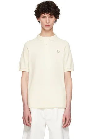 Fred Perry Beige Honeycomb Polo