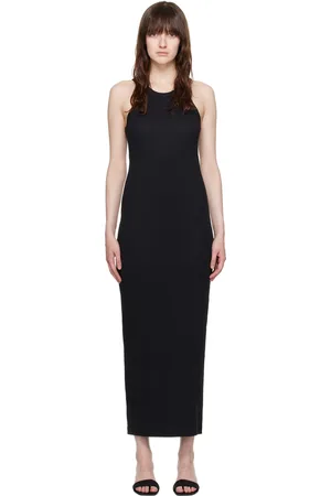 Totême Black Curved Maxi Dress