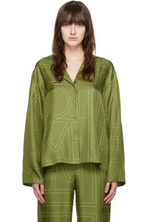 Totême Green Monogram shirt
