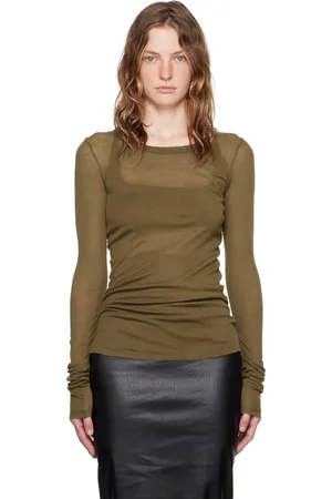Rick Owens Brown Porterville Rib Long Sleeve T-Shirt