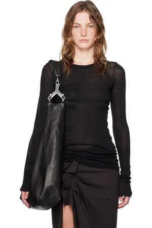 Rick Owens Black Porterville Rib Long Sleeve T-Shirt