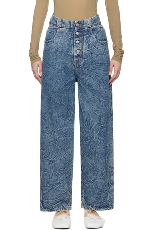 Maison Margiela Blue Crinkled Jeans