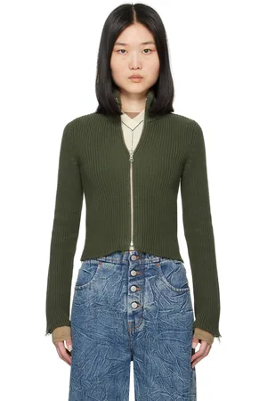 Maison Margiela Green Ribbed Sweater