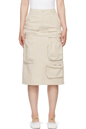 Maison Margiela Beige Pocket Midi Skirt