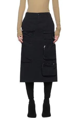 Maison Margiela Black Pocket Midi Skirt