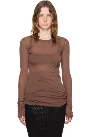 Rick Owens Brown Porterville Rib Long Sleeve T-Shirt