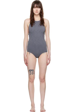 Totême Gray High Neck Swimsuit