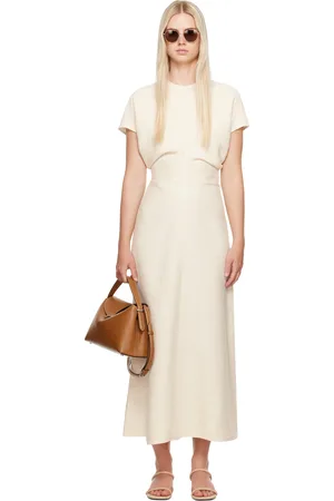 Totême Off-White Slouch Waist Maxi Dress