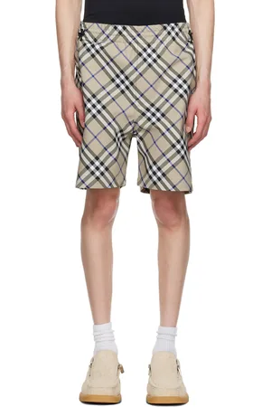 Burberry Beige Check Shorts