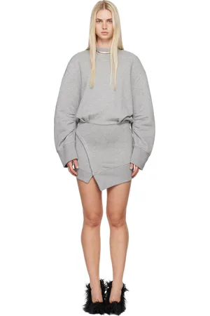 The Attico Gray Ivory Minidress