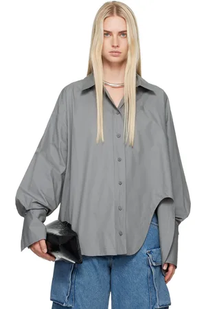 The Attico Gray Diana Shirt