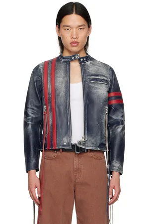 Eytys Navy Damon Leather Jacket