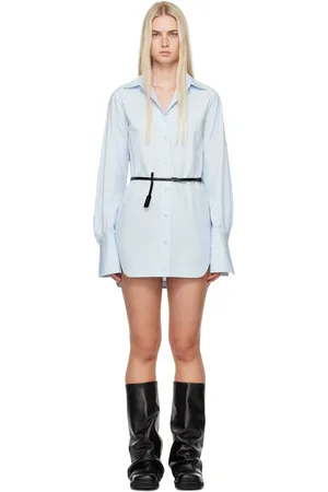 The Attico Blue Shirt-Style Minidress
