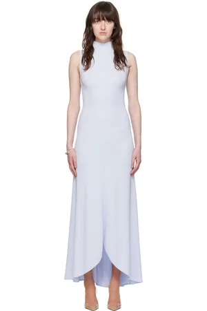 Courrèges Blue Mock Neck Maxi Dress