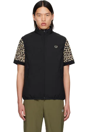 Fred Perry Black Zip Through Vest