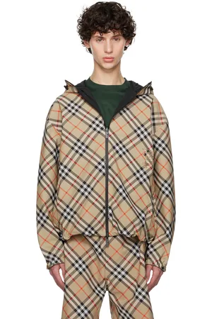 Burberry Beige Check Reversible Jacket