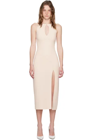 Bec & Bridge Beige Marielle Split Maxi Dress