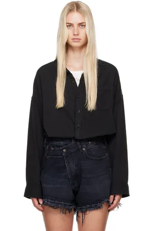 R13 Black Crossover Bubble Shirt