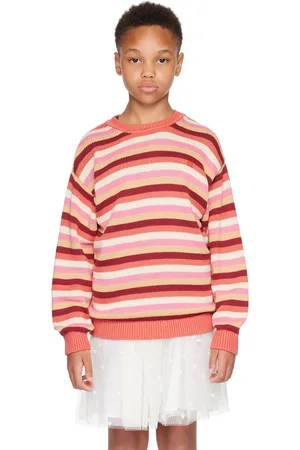 Acne Studios Kids Orange Striped Sweater