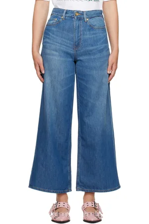 Ganni Blue Wide Jeans