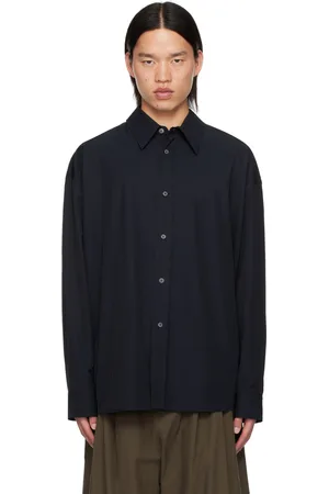 STUDIO NICHOLSON Navy Cloud Shirt