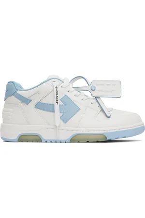 OFF-WHITE White & Blue Out Of Office Leather Sneakers