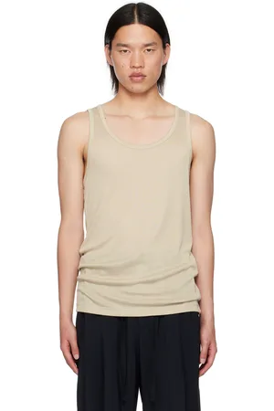 STUDIO NICHOLSON Taupe Brucio Tank Top